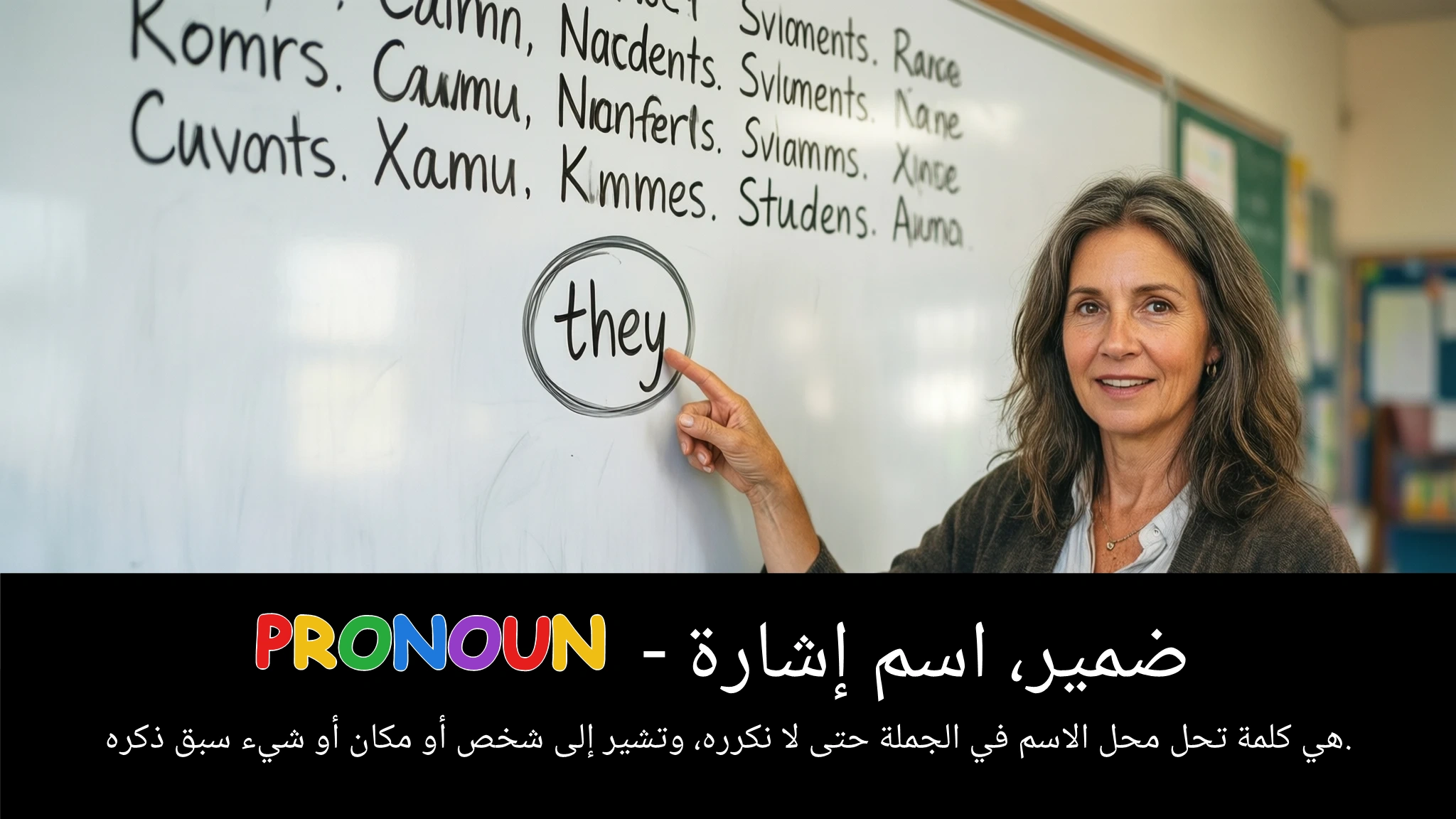 Arabic Illustration for pronoun